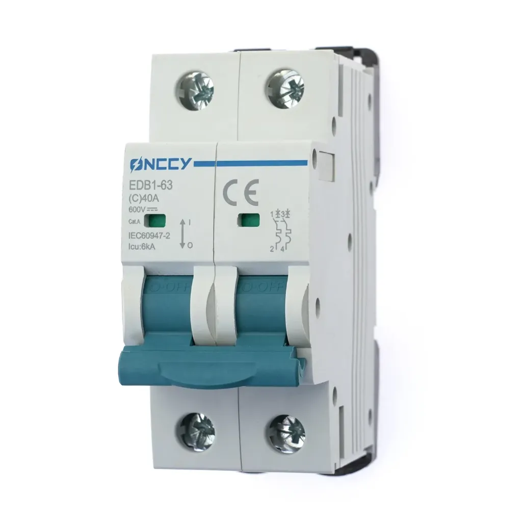 2P 32A 600V Curve C DC Mini Circuit Breaker MCB